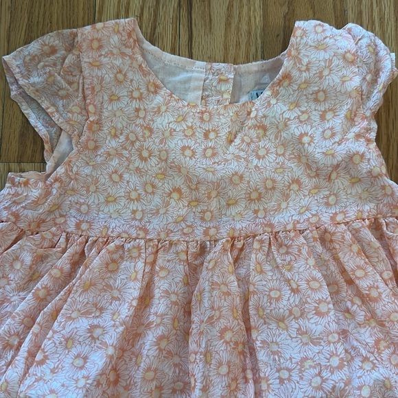 Wheat sz 18mo cotton lined daisy dress cap sleeves button closure Denmark Danish - Picture 2 of 8